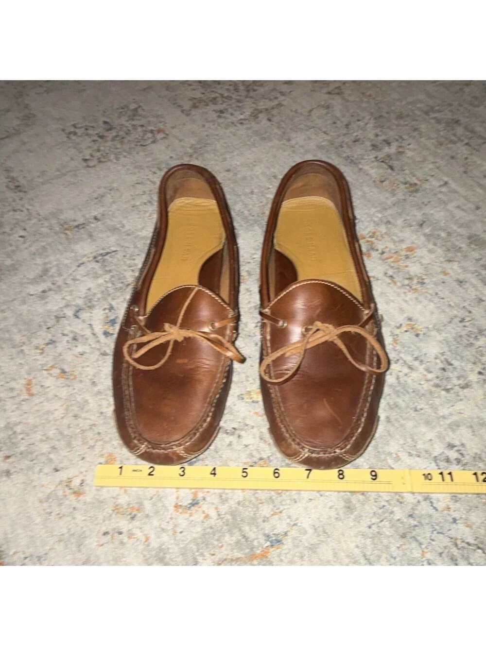 Cole Haan Brown Leather Lace-Up Driving Moccasins Men's US 10.5 D MPN 13215